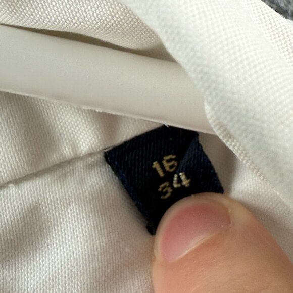 Gitman Bros TTX Button-Down Cotton Oxford Pinpoint 16 34 White Solid American ** - Picture 5 of 16